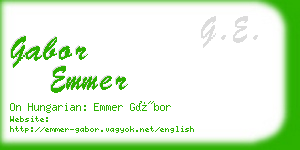 gabor emmer business card